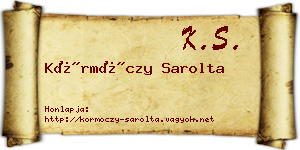 Körmöczy Sarolta névjegykártya